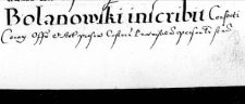 Bolanowski inscribit consorti