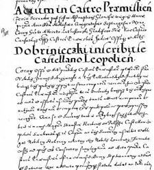 Dobrinieczki inscribit se castellano Leopolien[si]
