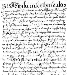 Blazowski inscribit se aliis