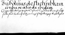 Subditus de Niehrybka inscribit se alio de ibidem