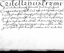 Castellanus Praemisliensis et Dunikowski intercisam tenetur se inscribunt