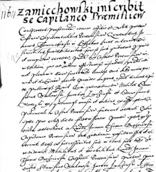 Zamiechowski inscribit se Capitaneo Preamisliensi