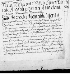 Generosus Bierecki Monialibus inscribit