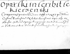 Oparski inscribit se Kierzenski