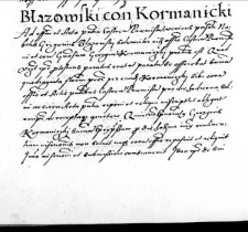 Blazowski con[tra] Kormanicki