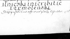 Ilniczki inscribit se Jarmolenski