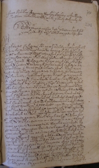 Sprawa Im Pani Jurzycowej wojskiej lidzkiej z Im Panem Pociejem stolnikiem brzeskim y panią małżonką Im – 9 sierpnia 1679