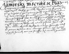 Jaworsky inscribit se Blazowsky