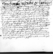 Grochowsky inscribit se Garliczky