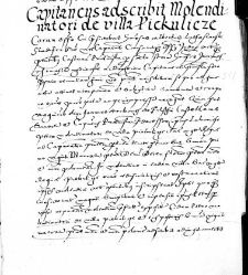 Capitaneus adscribit Molendinatori de villa Piekulicze