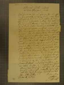 List NN Wituskiego do Marcjana Wituskiego z 27 XI 1647 r.