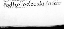 Podhorodeczki inscribit se Fredro
