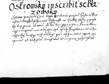 Ostrowsky inscribit se Blazowsky