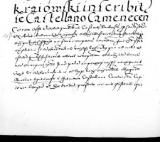 Kraiowski inscribit se Castellano Camenescensi