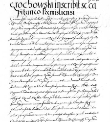 Grochowski inscribit se Capitaneo Praemisliensi