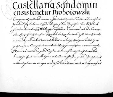 Castellana Sandomiriensis tenetur Drohoiowski