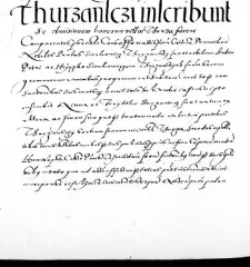 Thurzansczi inscribunt