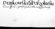 Dunkowski tenetur Oszolinski