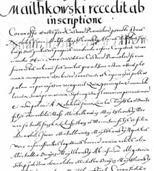 Maithkowski recedit ab inscriptione