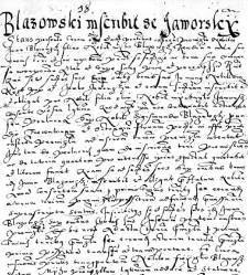 Blazowski inscribit se Jaworsky