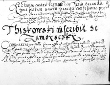 Thiskowski inscribit se Zamoysczky