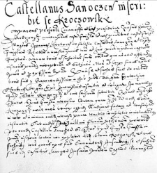 Castellanus Sanocien inscribit se Kroczkowski