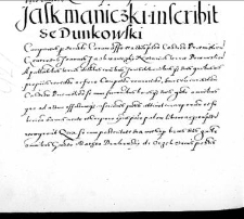 Jaskamniczki inscribit se Dunkowski
