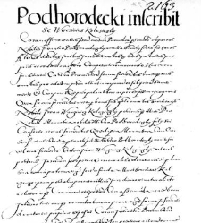 Podhorodecki inscribit se Waczinicz Kulcziczky