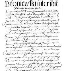 Broniewski inscribit plenipotentiam fratri