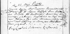 Zapis sprzedaży dóbr uczyniony przez Salomona Kozłowskiego na rzecz Bartłomieja, Dominika, Kazimierza i Antoniego Krepsztudów, Wilno 23 maja 1766 r.