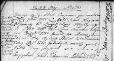 Zapis obligacyjny uczyniony przez Jakuba Nagurskiego podkomorzego księstwa żmudzkiego na rzecz Franciszka Marcina Sopoczka, Wilno 28 maja 1766 r.