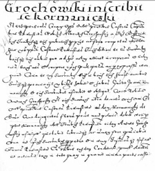 Grochowski inscribit se Kormaniczki