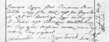 Zapis kwitacyjny uczyniony przez Jana Bogusławskiego na rzecz Tadeusza Wołodkowicza, Wilno 4 lipca 1766 r.