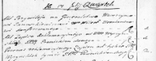 Zapis przywileju na generalstwo dla Wawrzyńca Zanuszkiewicza, Wilno 17 lipca 1766 r.