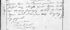Zapis obligacyjny uczyniony przez kasztelana trockiego Ogińskiego na rzecz misji łuczajskiej Kolegium Wileńskiego jezuitów, Wilno 23 lipca 1766 r.