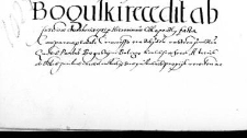 Boguski recedit ab inscriptione donatoria ipsi per Hieronimum Chłopeczky facta