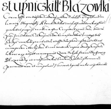 Stupniczki tenetur Blazowski