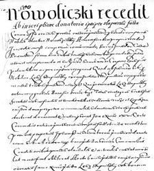 Nowosiczki recedit ab inscriptione donatoria ipsi per Stupniczki facta