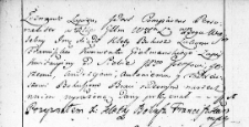 Zapis kwitacyjny uczyniony przez franciszkanina konwentu giełwańskiego Klety Bohusza na rzecz braci Józefa, Jerzego, Andrzeja, Antoniego i Tadeusza Bohuszów, Wilno 7 sierpnia 1766 r.