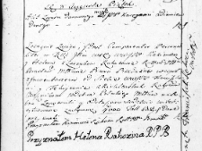 Zapis sprzedaży dóbr uczyniony przez Kazimierza i Helenę Rahozów na rzecz Franciszka i Feliany Rahozów, Wilno 8 sierpnia 1766 r.