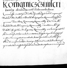 Komarniczczi inscribunt divisiom sortis Tudorowska facere