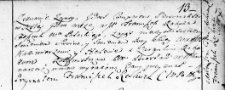 Zapis uczyniony przez Franciszka Rahozę na rzecz Kazimierza i Heleny Rahozów, Wilno 8 sierpnia 1766 r.