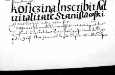 Kostczina inscribit advitalitatem Stanisławski