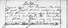 Zapis asekuracyjny uczyniony przez Michała Brzostowskiego podskarbiego Wielkiego Księstwa Litewskiego na rzecz Benedykta Kamińskiego, Wilno 11 września 1766 r.