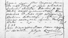 Zapis uczyniony przez Judytę Rewkowską na rzecz Andrzeja Sawicza Zabłockiego, Wilno 13 września 1766 r.