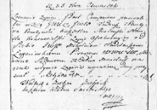 Zapis asekuracyjny uczyniony przez Tadeusza Burzyńskiego kasztelana smoleńskiego na rzecz Mikołaja Tadeusza Łapcińskiego, Wilno 25 września 1766 r.