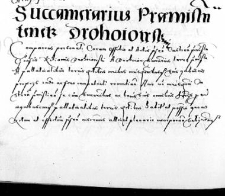 Succamerarius Praemisliensis tenetur Drohoiowski