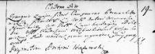 Zapis kwitacyjny uczyniony przez Antoniego Wąsowskiego na rzecz Tadeusza Wąsowskiego, Wilno 6 października 1766 r.