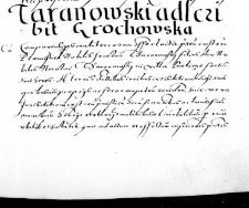 Taranowski adscribit Grochowska
