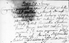 Zapis kwitacyjny uczyniony przez Michała Wołodkowicza na rzecz Antoniego Michała Paca i Jerzego Radziwiłła, Nowogródek 29 stycznia 1767 r.